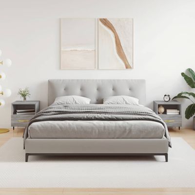 vidaXL Nočné stolíky 2 ks sivé sonoma 40x35x47,5 cm kompozitné drevo