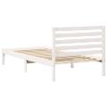 vidaXL Rám postele Biela 80 x 200 cm Masívne borovicové drevo
