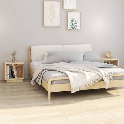 vidaXL Nočné stolíky 2 ks 40x30x40 cm masívne borovicové drevo