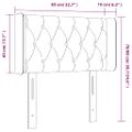 vidaXL Čelo postele s LED zelené 83x16x78/88 cm látka