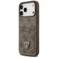 Guess 4G Double Card Triangle puzdro pre iPhone 17 Pro Max hnedá