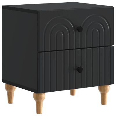 vidaXL Nočný stolík Čierna 43 x 34,5 x 48 cm Kompozitné drevo