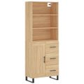 vidaXL Vysoká skrinka dub sonoma 69,5x34x180 cm spracované drevo