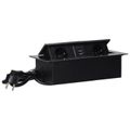 Výklopný blok zapustený ORNO OR-AE-13126/GR, 2x 230V a 2x USB, grafitová Výklopný blok zapuštěný ORNO OR-AE-13126/GR, 2x 230V a 2x USB, grafitová