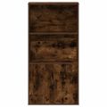 vidaXL Knižnica dymový dub 60x24x120 cm kompozitné drevo