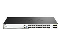D-Link DXS 3130-28 - Prepínač - L3 - riadený - 24 x 100/1000/2.5G/5G/10GBase-T + 4 x 10 Gigabit / 25 Gigabit SFP28 - montáž do rozvádzača