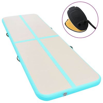 vidaXL Nafukovacia žinenka s pumpou 300x100x10 cm PVC zelená