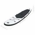 vidaXL Nafukovací Stand up paddleboard, čierno biely
