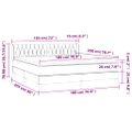 vidaXL Posteľný rám boxspring s matracom čierny 180x200 cm látka