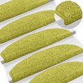 vidaXL Samolepiace schodové rohože 15 ks 80 x 24,5 x 3,5 cm Zelená