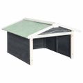 vidaXL Garáž na robotickú kosačku 72x87x50 cm sivo-biela jedľa