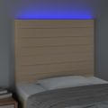 vidaXL Čelo postele krémové 100x5x118/128 cm umelá koža