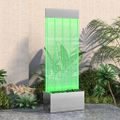 vidaXL Bublinkový stĺp s RGB LED nehrdzavejúca oceľ a akryl 110 cm