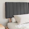 vidaXL Rám postele s čalúneným čelom Tmavo šedá 150 x 200 cm