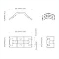 vidaXL Konzola 212 Zinkovaný 106 x 55 x 1,5mm Oceľ