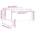 vidaXL Konferenčný stolík biely 50x46x35 cm kompozitné drevo