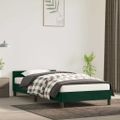 vidaXL Posteľ bez matraca tmavozelený 90x200 cm zamat