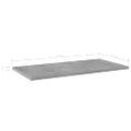 vidaXL Prídavné police 8 ks, betónovo sivé 60x30x1,5 cm, drevotrieska