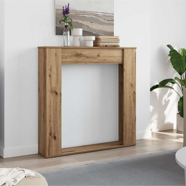 vidaXL Obloženie krbu dub artisan 100x20x100 cm kompozitné drevo