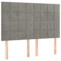 vidaXL Posteľný rám boxsping s matracom bledosivý 140x200 cm zamat