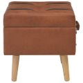 vidaXL Taburetka s úložným priestorom, svetlohnedá 40 cm, umelá koža
