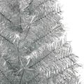 vidaXL Umelý predsvietený vianočný stromček Strieborná 150 cm PET