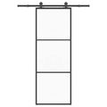 vidaXL Posuvné dvere s kovaním 76x205 cm ESG sklo a hliník