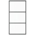 vidaXL Posuvné dvere s kovaním ESG sklo a hliník 102x205 cm