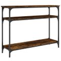 vidaXL Konzolový stolík dymový dub 100x29x75 cm kompozitné drevo