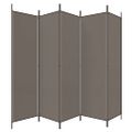 vidaXL 5-panelový paraván antracitový 250x220 cm látkový
