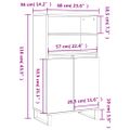 vidaXL Vysoká skrinka biela 60x36x110 cm spracované drevo