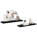 vidaXL Plávajúce nástenné police 2ks, lesklé čierne 90x23,5x3,8cm, MDF
