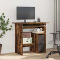 vidaXL Stôl dymový dub 80x45x74 cm spracované drevo