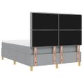 vidaXL Posteľ s pružinovým rámom Svetlosivá 200 x 160 cm látka