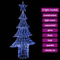 vidaXL Vianočný stromček 240 LED Modrá 180 cm Akryl