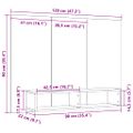 vidaXL Zostava TV skriniek 120 x 23,5 x 90 cm Remeselný dub