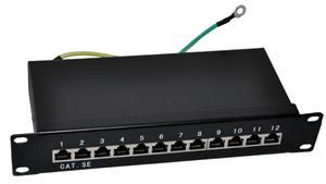 Patch panel 10“ STP Cat5e 12 portov