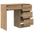 vidaXL Stôl Remeselný dub Kompozitné drevo 90 x 37,5 x 75 cm