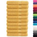 vidaXL Prémiové uteráky SOLUND 10 ks zlaté 100x200 cm 600 g/m2