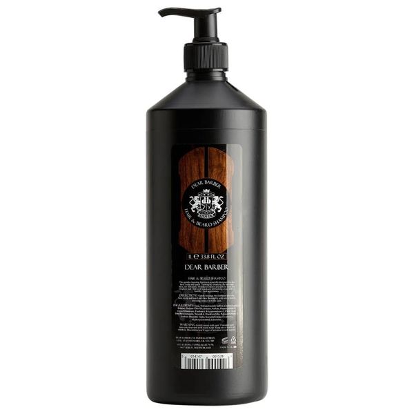 Šampón na vlasy a bradu DEAR BARBER Hair & beard shampoo 1000 ml