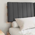 vidaXL Rám postele s čalúneným čelom Tmavo šedá 135 x 190 cm