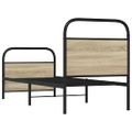 vidaXL Posteľný rám bez matraca 75x190 cm dub sonoma kompozitné drevo