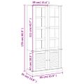 vidaXL Sklenená vitrína VIGO 85x35x170 cm masívna borovica