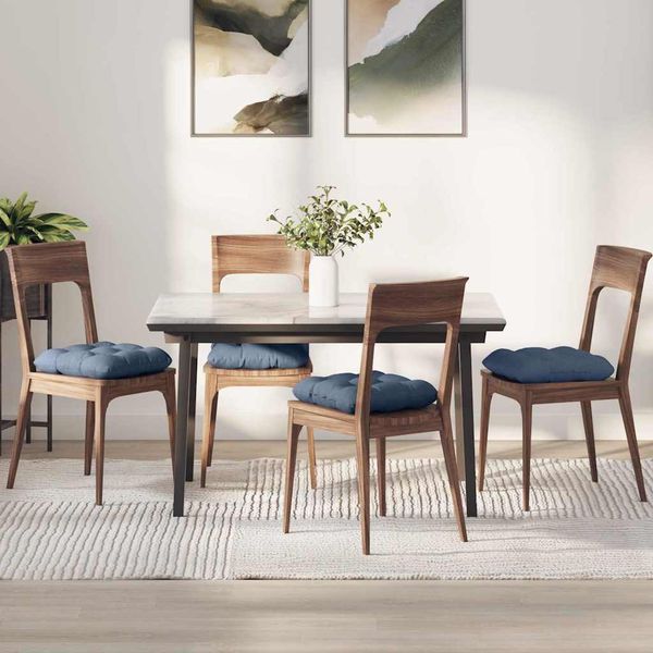 vidaXL Vankúše na sedenie 4 pcs Modrá 45 x 45 cm Kordúrová tkanina