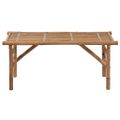 vidaXL Skladacia záhradná lavička s podložkou 118 cm bambus