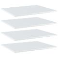 vidaXL Prídavné police 4ks, lesklé biele 60x50x1,5cm, kompozitné drevo