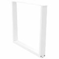 vidaXL Nohy k jedálenskému stolu v tvare V, 3 ks, biele 100 x (72-73,3) cm, oceľové