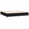 vidaXL Posteľný rám s boxspringom čierny 200x200 cm látka