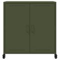 vidaXL Komoda olivovozelená 68x39x72 cm oceľ
