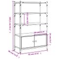 vidaXL Knižnica 3 police dymový dub 70x30x109,5 cm kompozitné drevo
